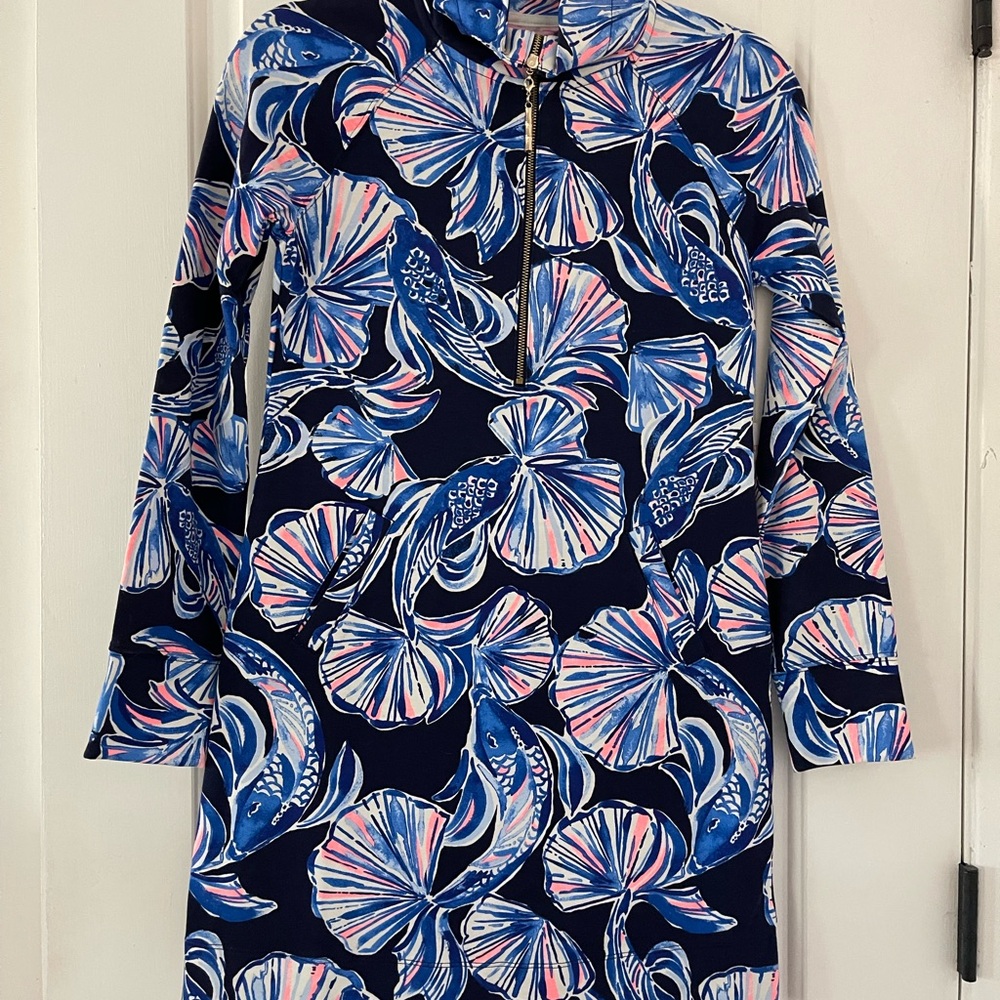 Lilly Pulitzer Blue and Pink Floral Dress